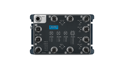 EN 50155 M12 8FE PoE + 2GE Managed Switch, 24~110 VDC